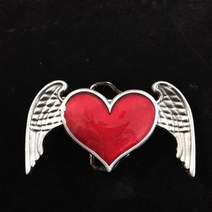 Winged Heart Belt Buckle